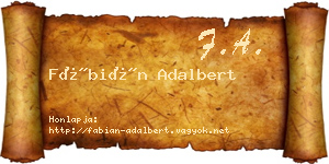 Fábián Adalbert névjegykártya