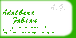 adalbert fabian business card