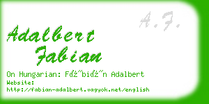 adalbert fabian business card